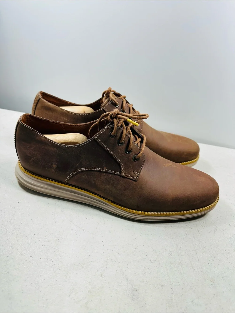 Cole Haan Original Grand Brown Leather Oxfords Men 11 M Casual Plain Toe C30305